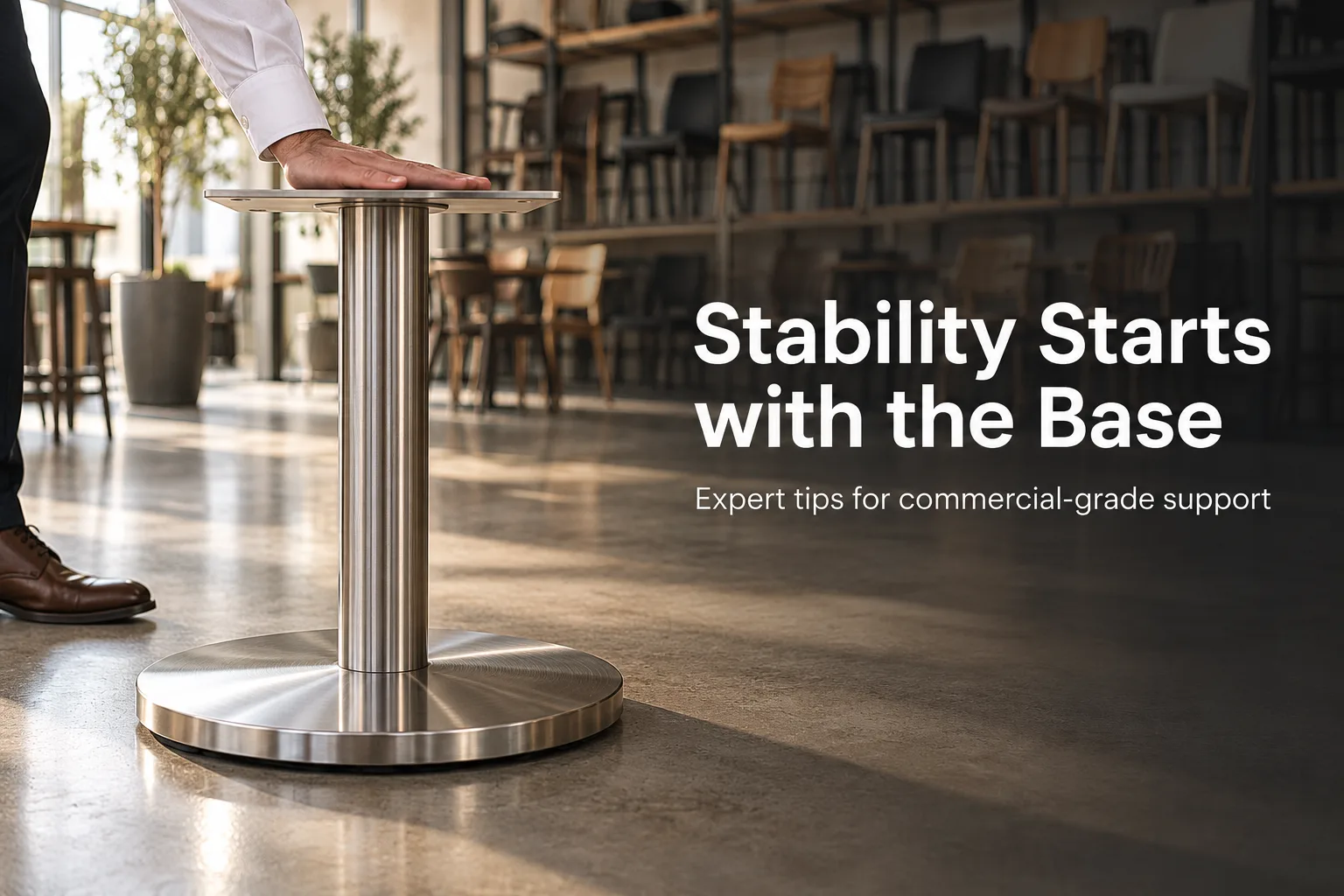 how to choose a bar table base for stability
